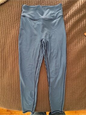 Abercrombie & Fitch Navy Gingham High-Rise Leggings